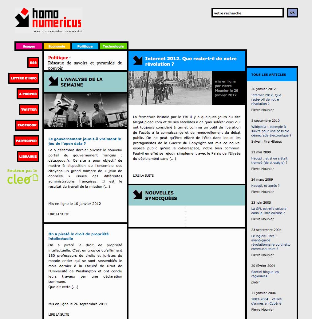 Homo Numericus - Politique